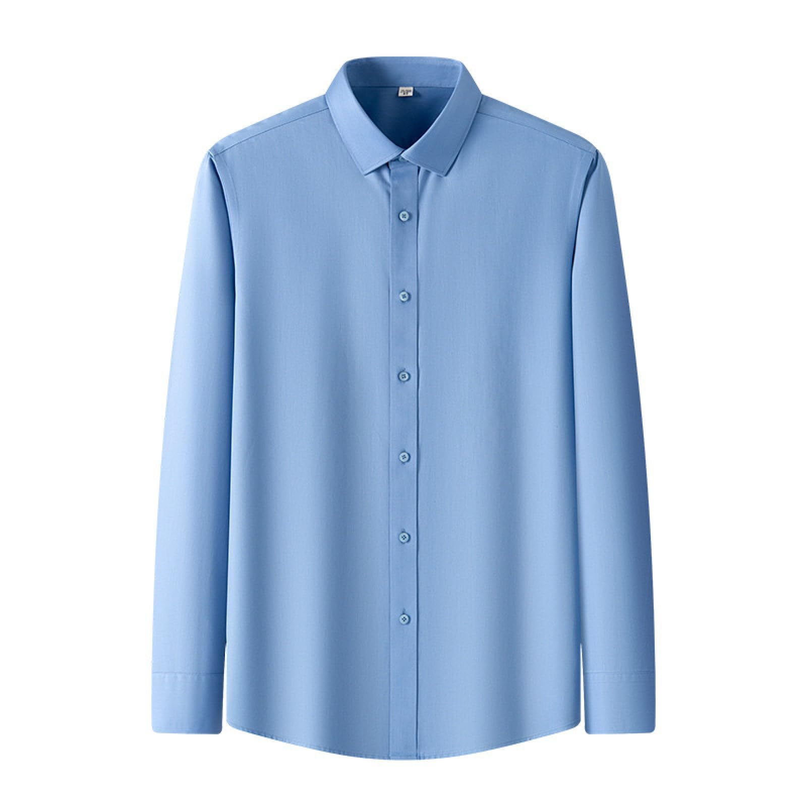 Herren-Langarmhemd Aus Baumwolle, Klassisch, Solide, Schmale Passform, Bügelfreie Hemden, Business-Hemden Für Herren, Atmungsaktive Cardigan-Oberteile Für Party, Hochzeit, Smokinghemd, Seew