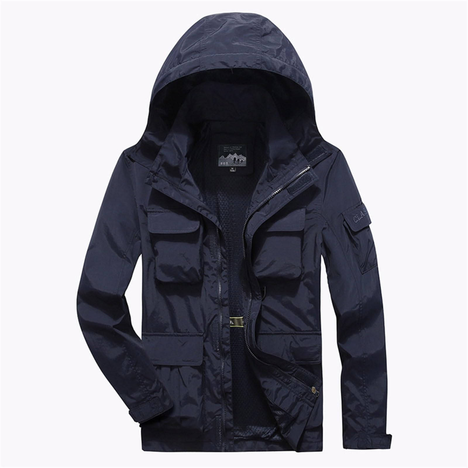 Giacca Impermea Da Uomo, Giacca Primaverile Uomo, Giacca Da Montagna Con Cappuccio Antivento Traspirante Softshell Cappotto Antipioggia Leggero Giacca a Guscio Antipioggia Per Attività All'aria Aperta