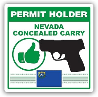 Nevada Concealed Carry Permit Holder CCW Sticker for Water Bottle Phone Tumbler Hard hat - One