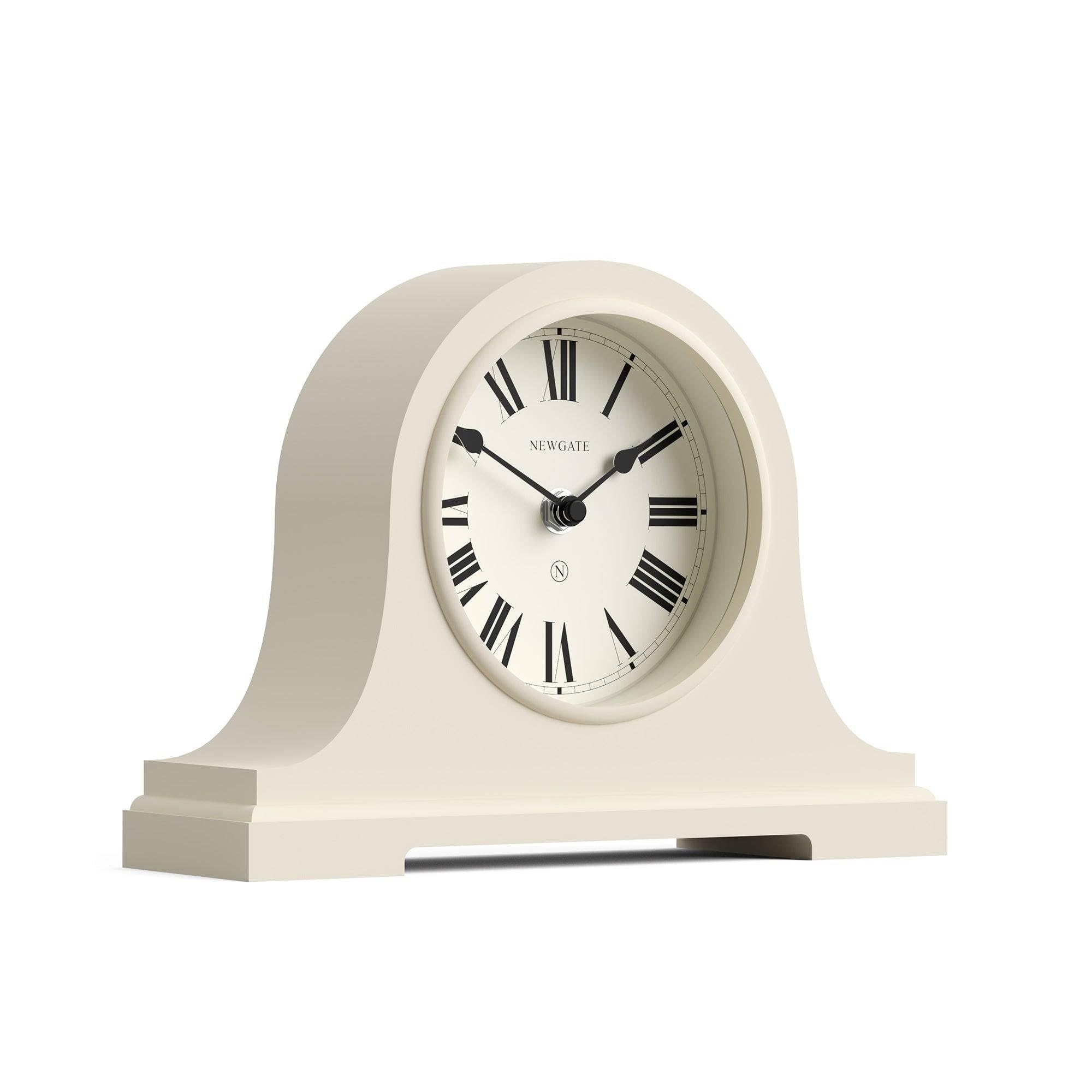 NEWGATE® Broadway mantel clock | Classic napoleon’s hat design | Vanilla cream | Roman numerals | Traditional style for desk, table top, shelf or bedside