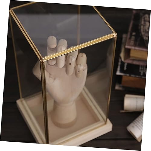 Miniatura 7 de Caja de exhibición de cristal retro Almacenamiento de joyería antigua Caja de exhibición de vidrio multifuncional para el hogar Dec