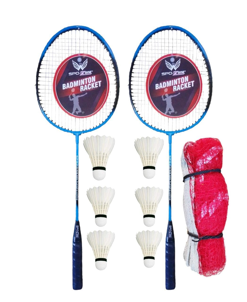 Badminton Racquet Set of 2 with 6 Pieces Feathers Shuttlecock with Badminton Net Combo -Badminton Kit (B0CWLLMLGZ) Amazon Price History, Amazon Price Tracker