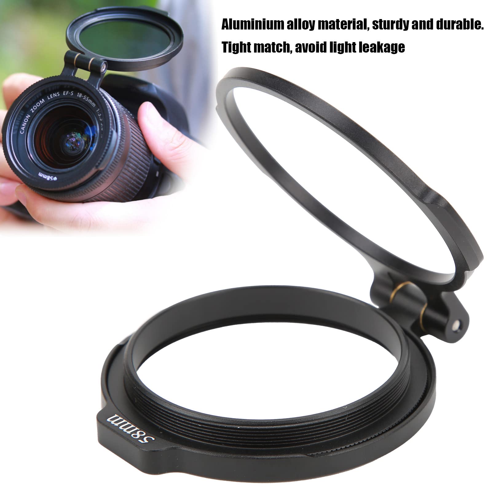 Zunate Lens Filter Holder, 49MM 58MM 67MM 72MM 77MM 82MM Camera Lens Filter Flip Bracket,Compatible With Most Wide Angle Lens - Image 2