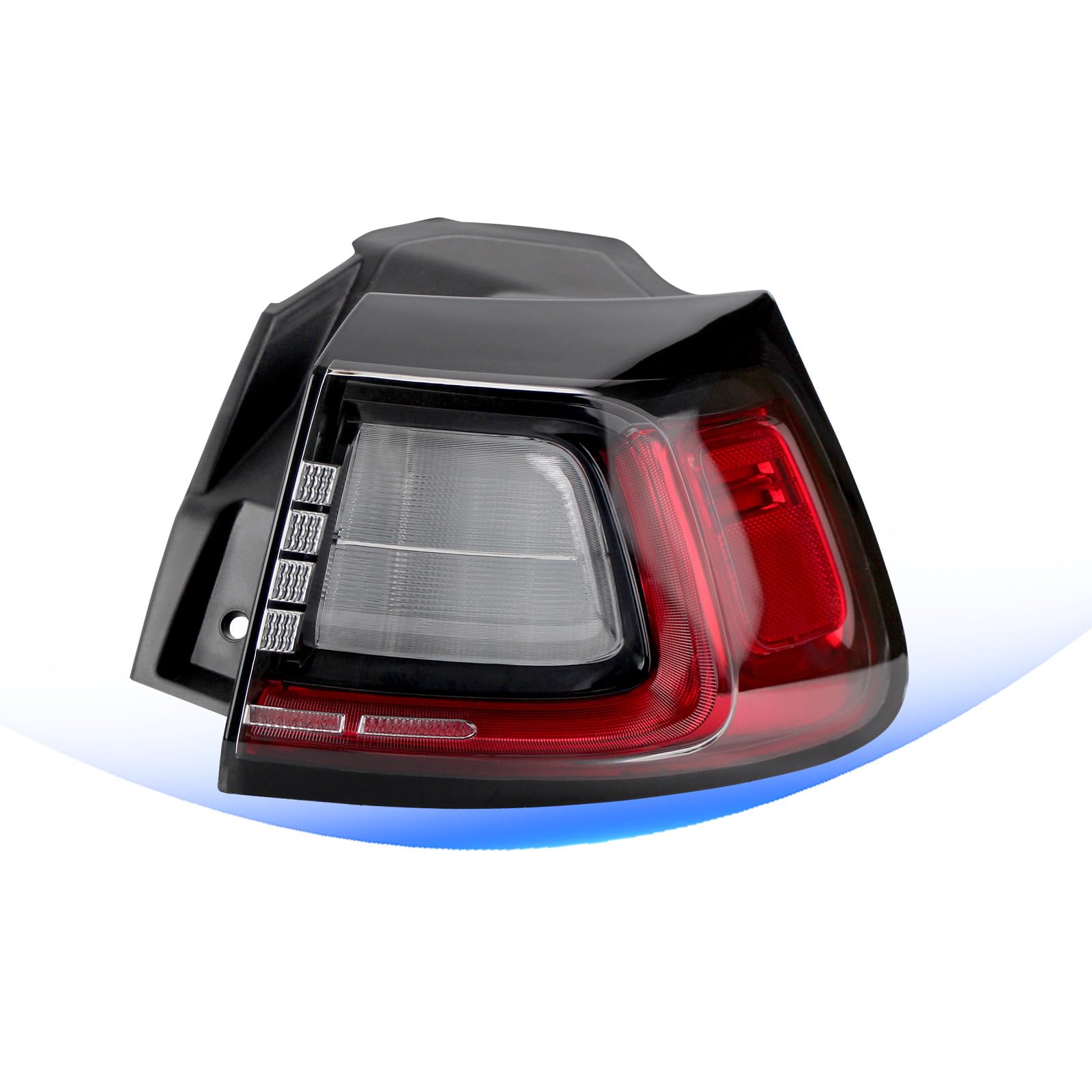 LED Tail Light Compatible with Jeep Cherokee KL 2019 2020 2021 2022 2023 Outer Taillight Rear Turn Signal Brake Stop Lamp Assembly Replace OEM# 68275958AF CH2805119 (Right Passenger Side)