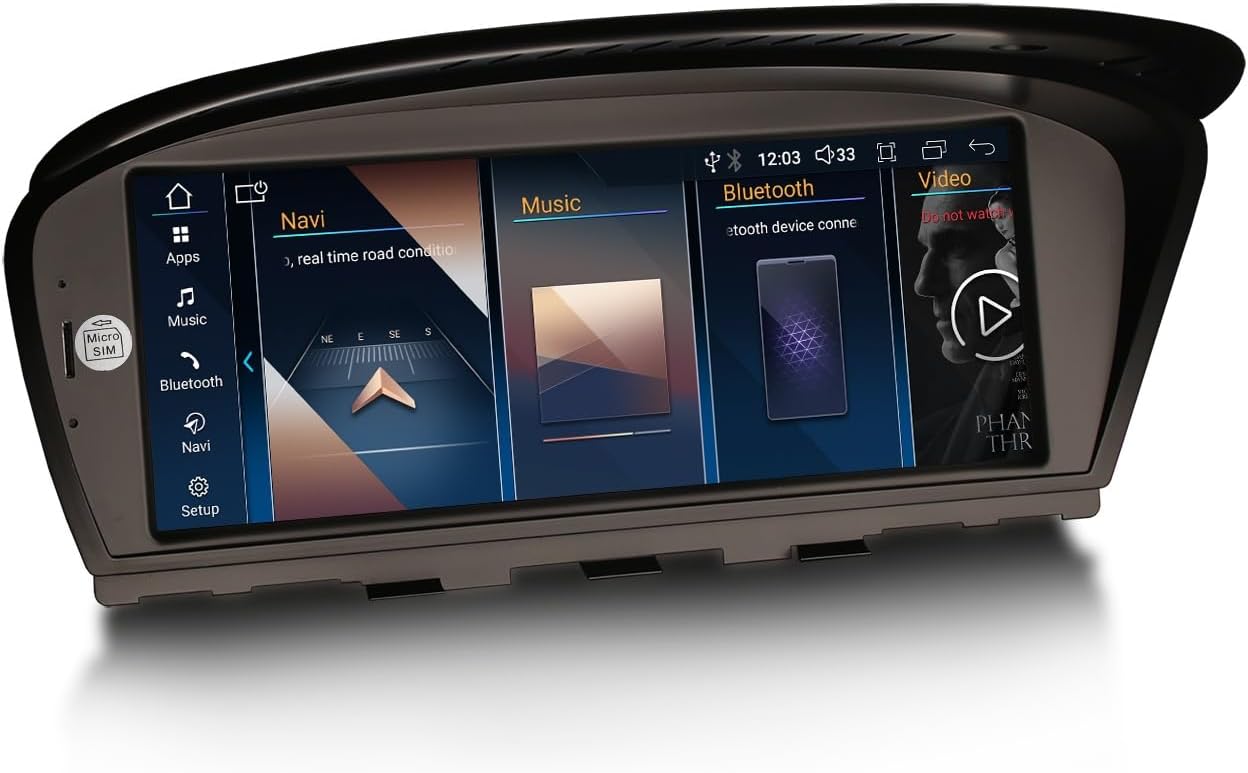 8,8" IPS Qualcomm 8-Kern Android 14 DAB+ Autoradio Für BMW 3er E90 E91 E92 E93 5er E60 E61 6er E63 E64 2005-2008 CCC GPS Navi CarPlay Android Auto WiFi Bluetooth 5.0 4GB+64GB DSP Canbus Idrive