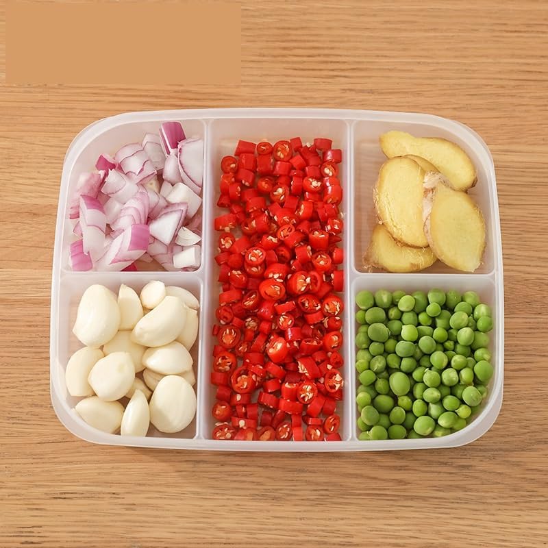 Buy Bykoine Airtight Fridge Storage Box,5 Compartment Food Storage