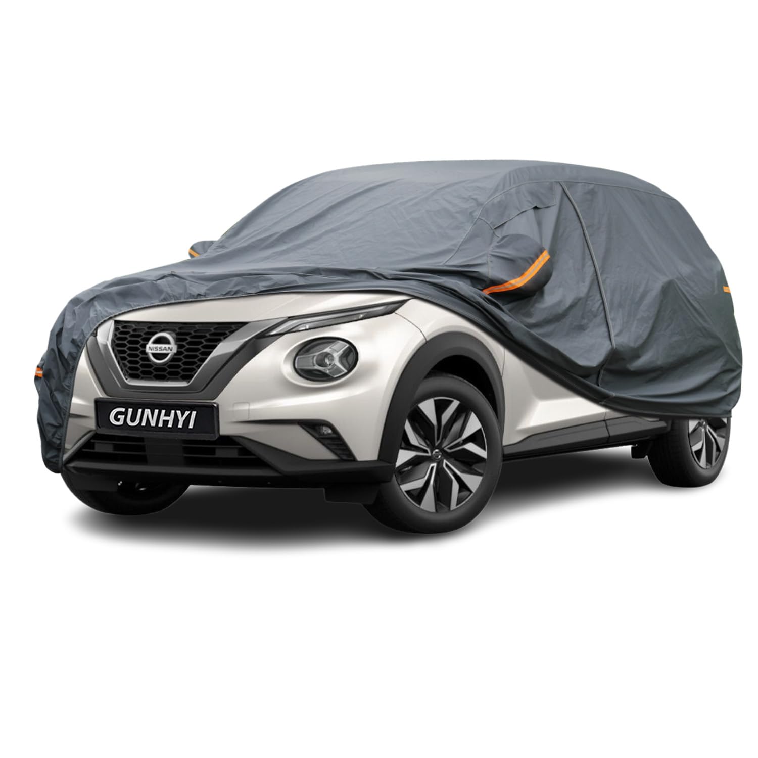 GUNHYI Premium Car Cover Custom Fit Nissan Juke, 16 Layers Heavy Duty Car Cover Waterproof All Weather with Zipper Door for Sun Rain Snow Dust Uv Protection