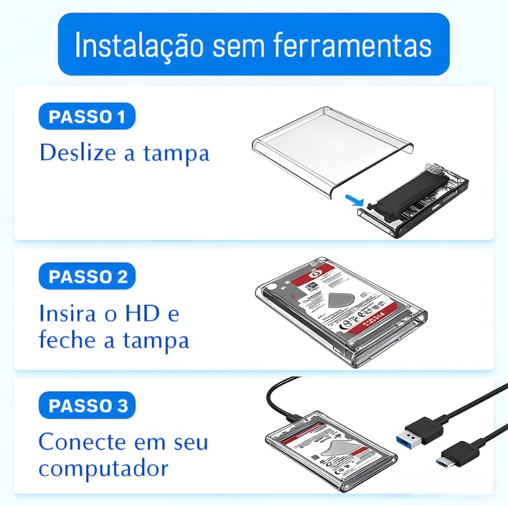 Case Externa para HD Transparente: Review Testado por 7 dias