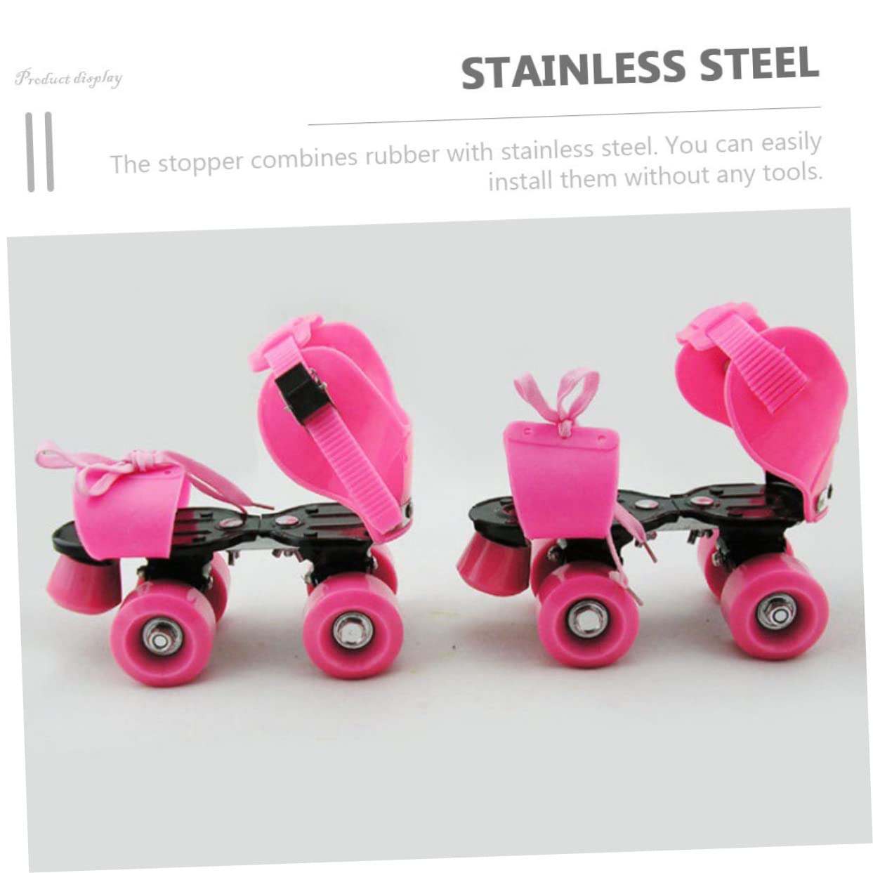 LIOOBO 1 Pair Wear Resistant Roller Skate Brake Tool Adjustable Toe Stops Replacement with Bolt for Enhanced Safety and Stability Skating