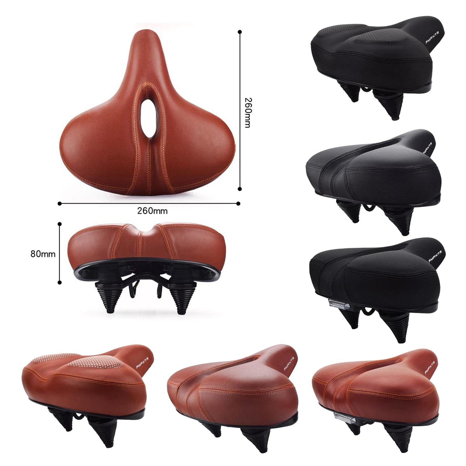 Selle rembourrée extra large pour vélo et scooter