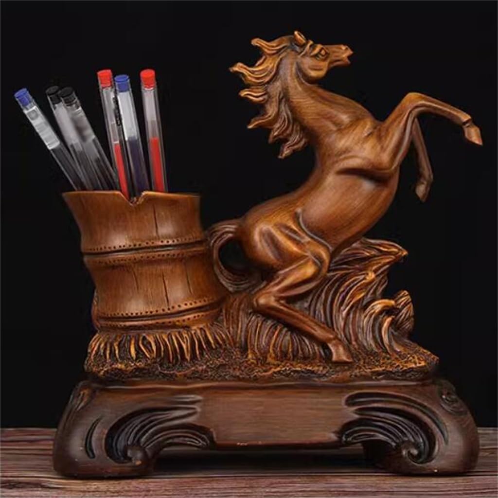 Décoration porte-stylos, boîte de rangement pour papeterie de bureau, porte-stylo décoratif chinois, seau, fournitures de bureau