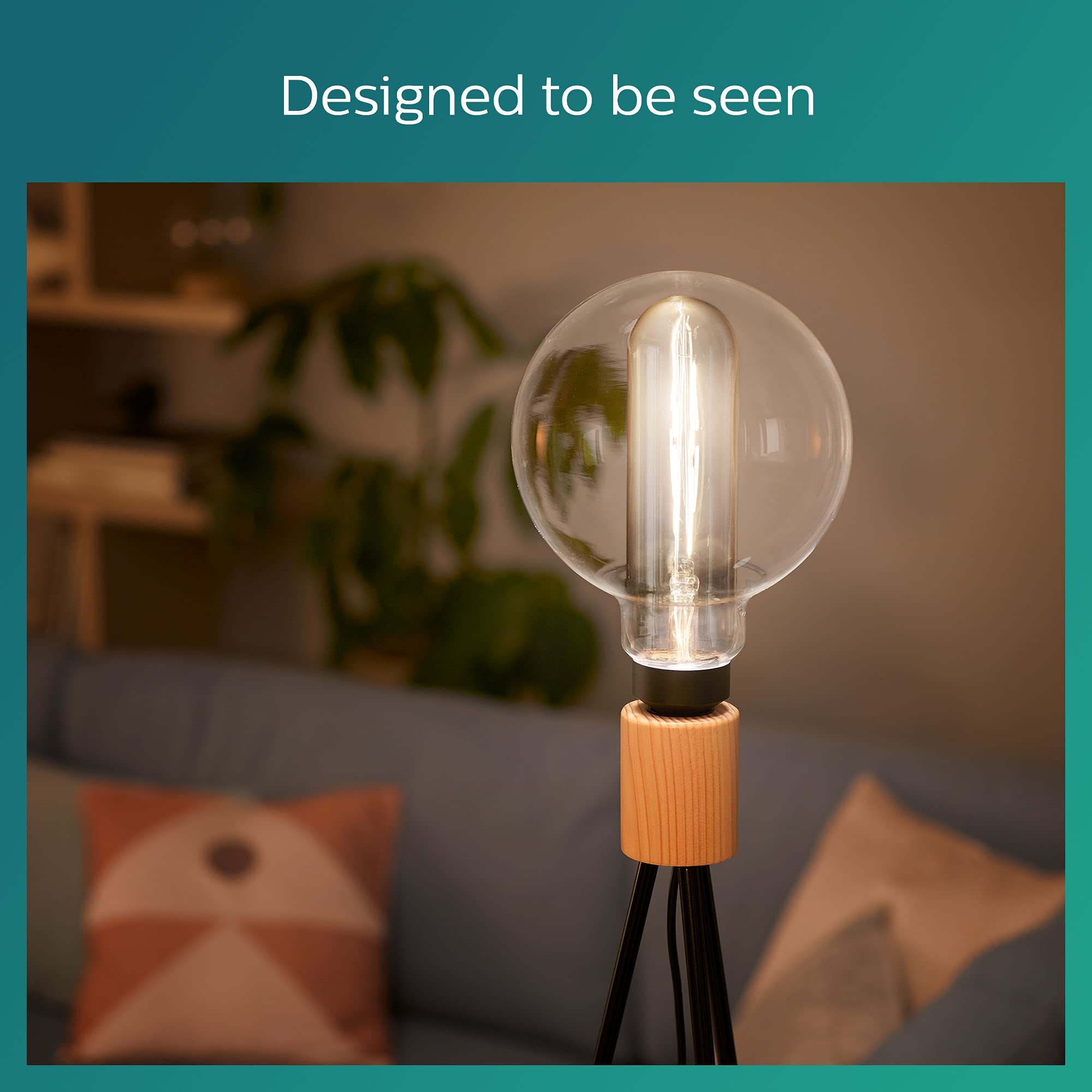 PHILIPS LED Lampadina, Globo, Flame, 6.5W-20WW, Dimmerabile, E27, 1 pezzo
