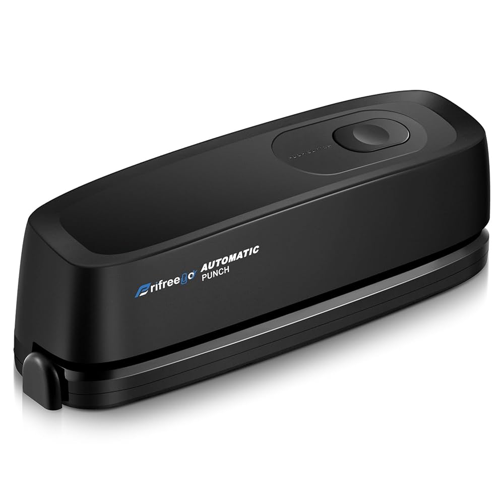 Amazon.co.jp: Frifreego 電動穴あけパンチ 3穴 20枚 省力 自動