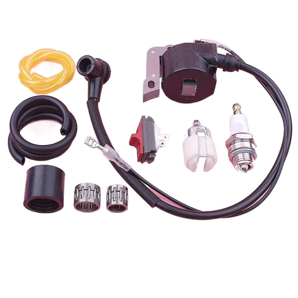 Kit de commutateur d'arrêt de Bobine d'allumage Convient pour Convient pour 55 51 268 272 254 tronçonneuse 503901401 w Ligne de Filtre à Carburant Piston Embrayage roulement à Aiguilles
