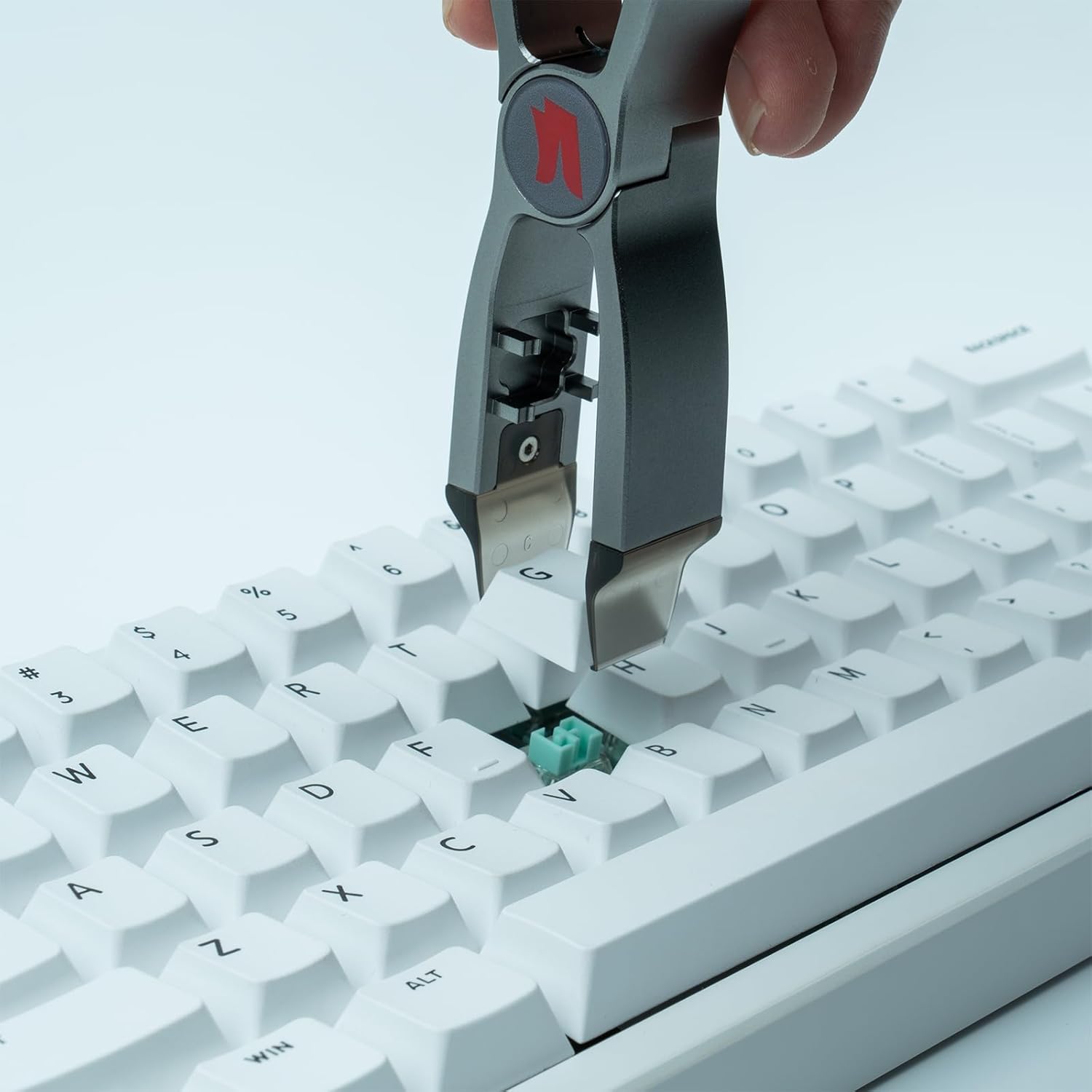 GATERON 3-in-1 Keycap and Switch Puller with Switch Opener Customization Tool, DIY Tool Easily Remove Replace and Open Gaming Keyboard Switches and Keycaps (Grey)