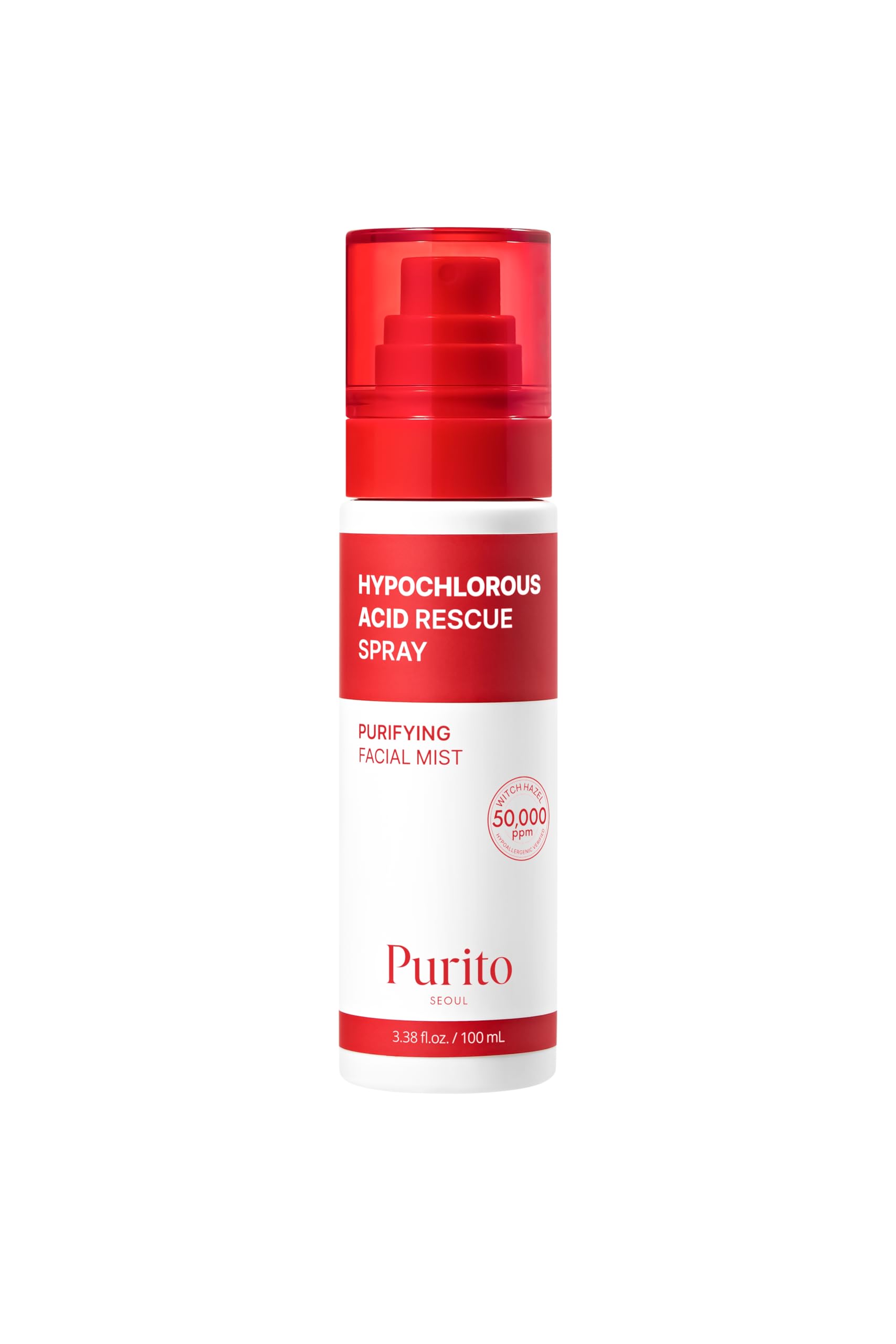 PURITO HOCl Facial Mist Spray for Sensitive Skin, 3.38 fl.oz