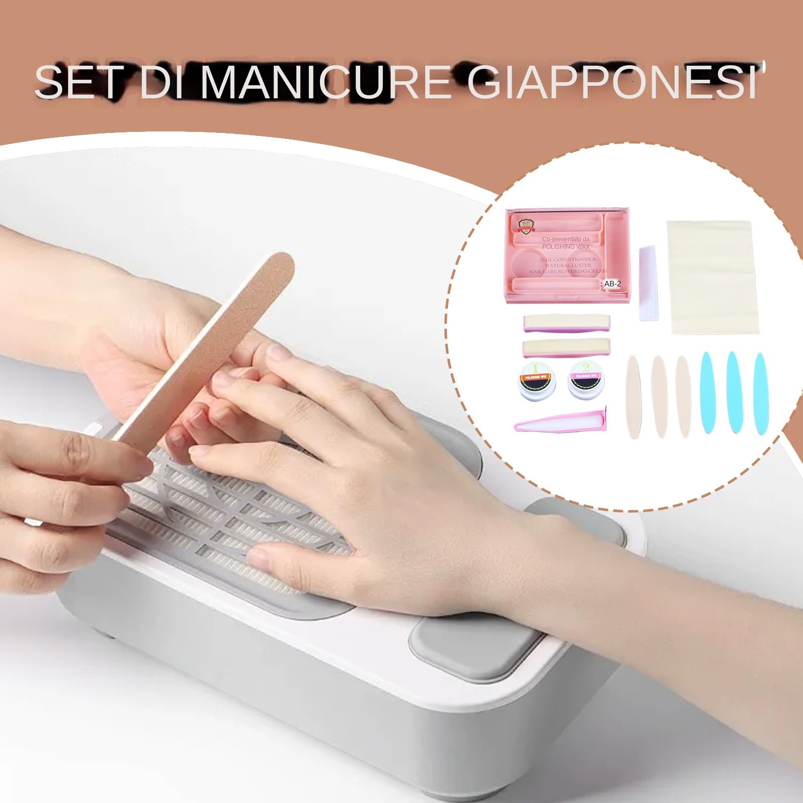 Set manicure giapponese | Kit cura della riparazione unghie | Kit strumenti unghie naturale manicure | Il rafforzamento manicures professionali imposta i trattamenti crescita
