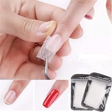 20Pcs White Fiberglass Nail Art Builder Wrap Sticker Tips with Shape Clip Repair Broken Nails, Nail Tips Clip for Extension Nail Art, Nail Art Accessories Decals Stickers