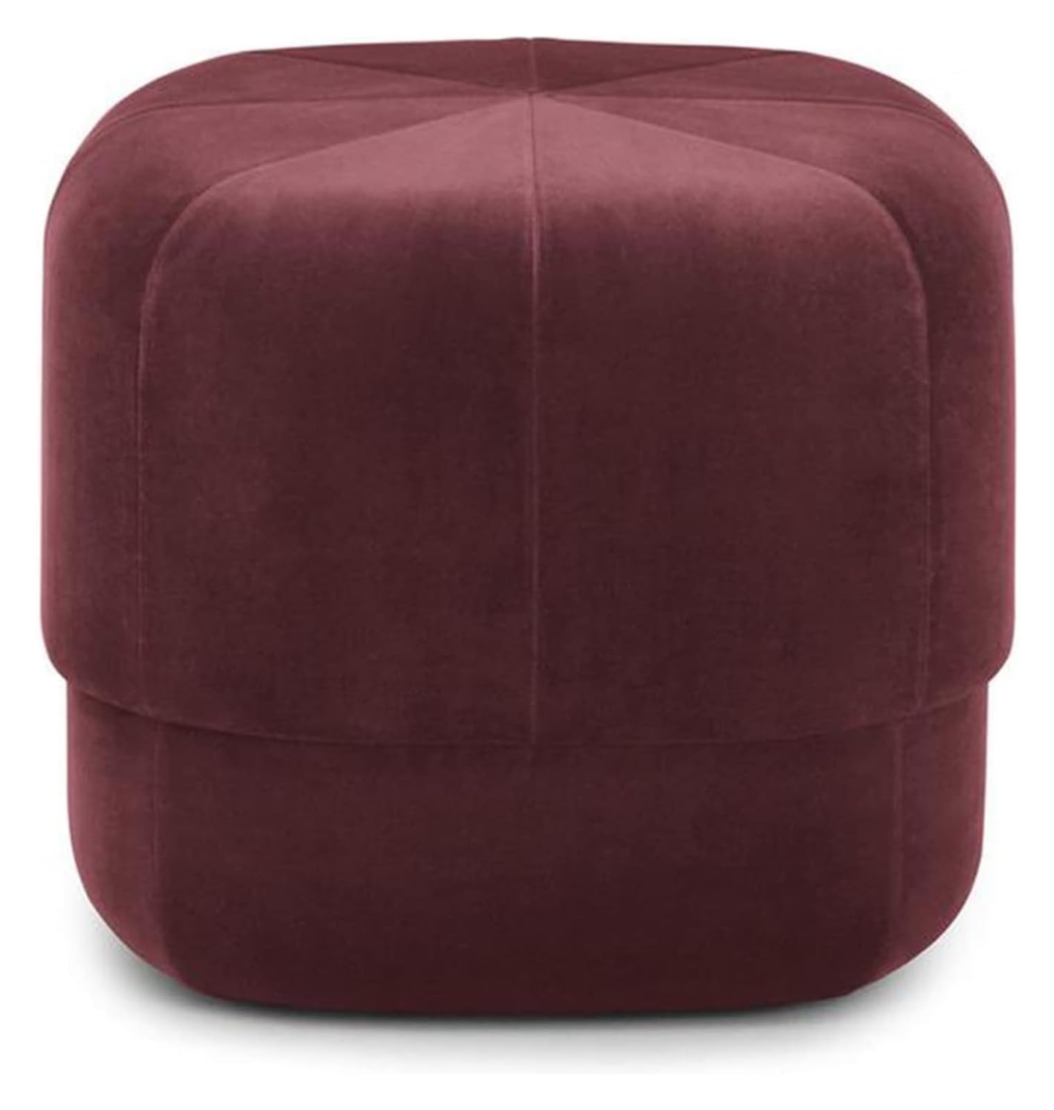 Tabouret à langer chambre velours rond, pouf de couloir et entrée rouge foncé
