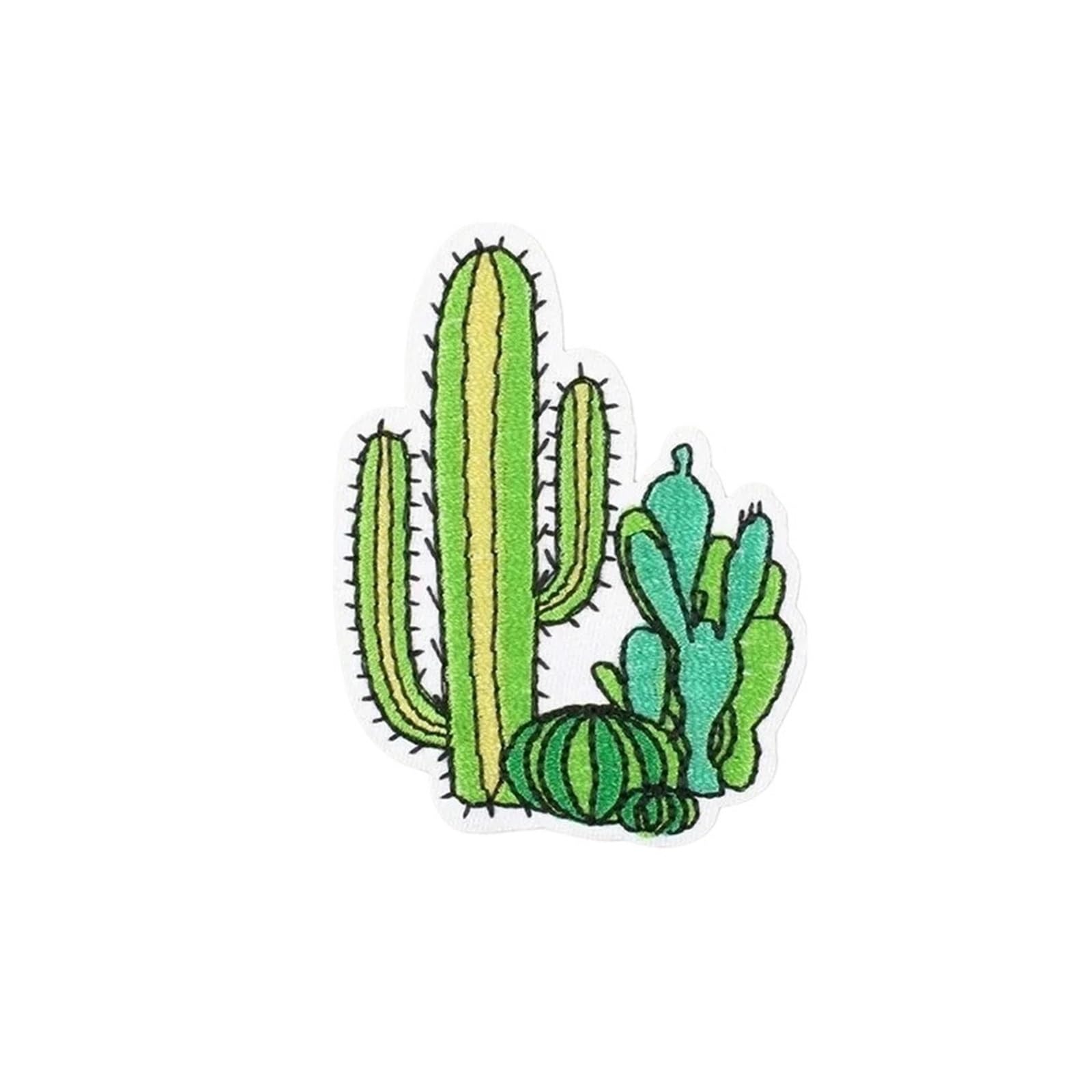 Wtaxbh 10Pcs Color2 Iron On Patches 20Pcs/Lots Flowers Letter Wave Computer Embroidery Label Patch Rainbow Cactus Cloth Iron-On(10Pcs Color2)