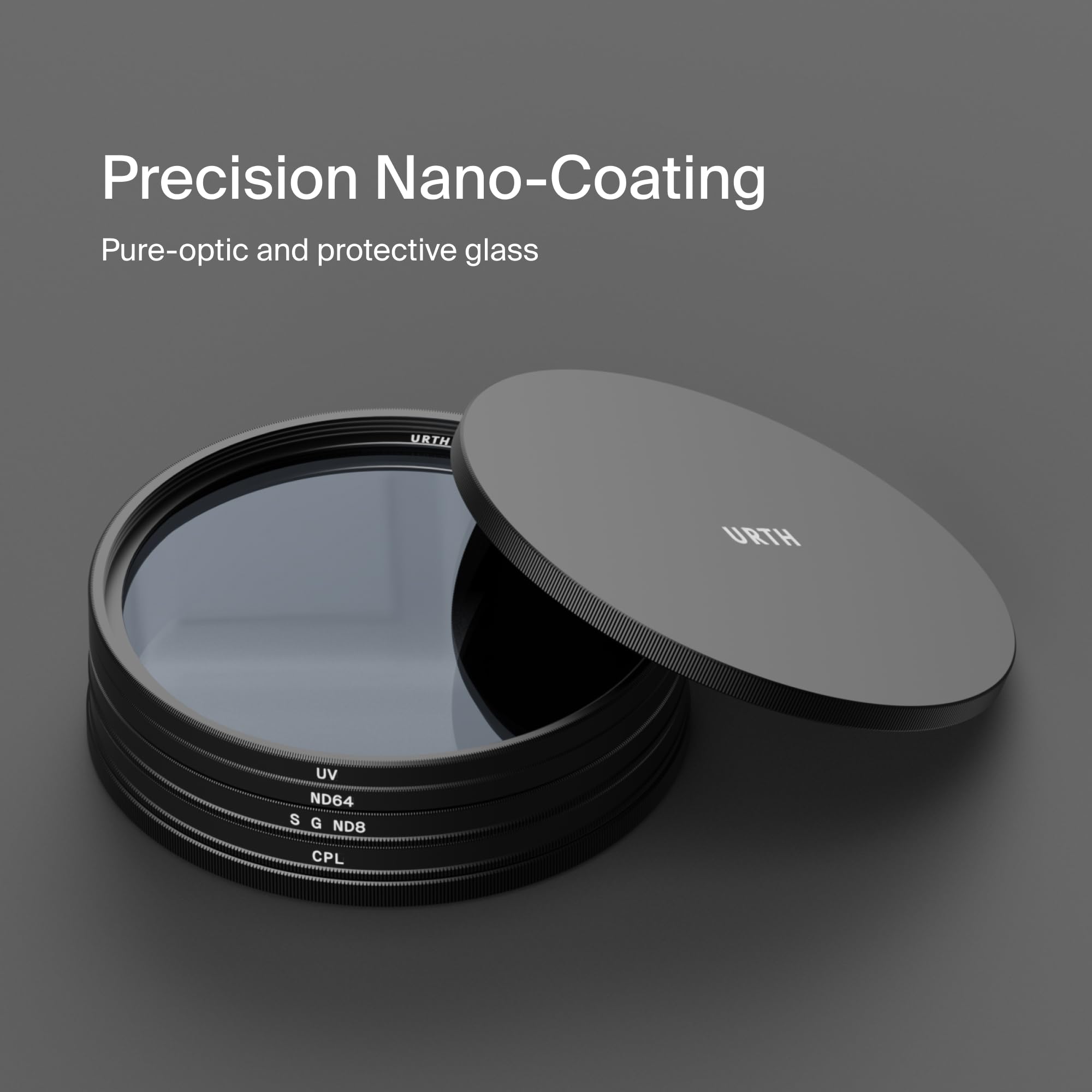 Urth 52 mm Kit Filtri UV, Filtro Polarizzatore (CPL), ND64, Soft Grad ND8 (Plus) — 4-in-1 per Fotografia Paesaggistica, Multi-Rivestimento, Filtro per Fotocamera in Vetro Ottico HD con 2 Tappi