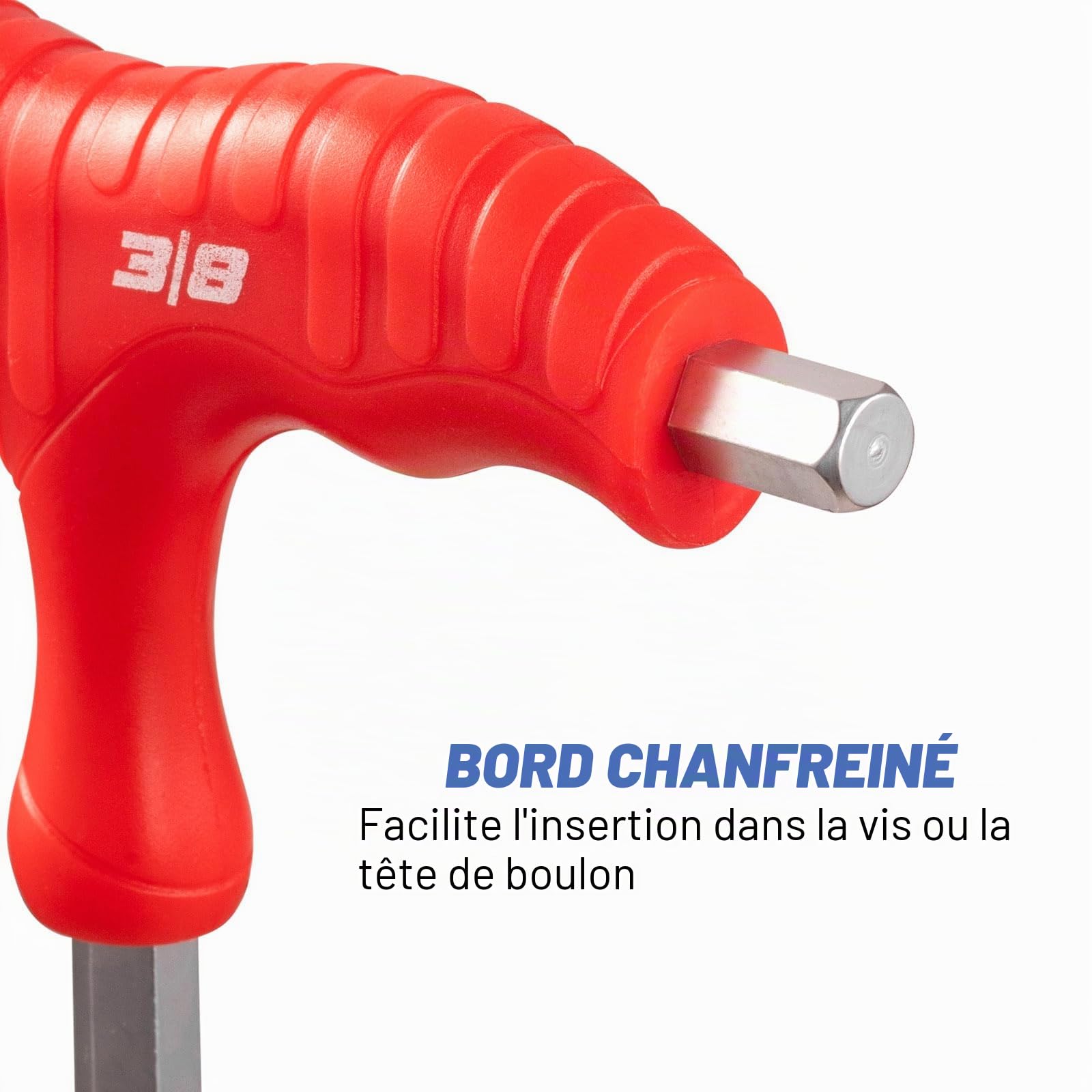 Toolwiz Jeu de 14 cle a laine à poignée en T, jeu portable de clés cle torx métriques 2,5 mm à 10 mm et SAE 1/8" à 3/8", acier CR-V pour ateliers de réparation de vélos et motos 4S