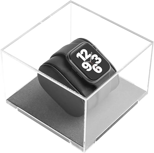 Acrylic Watch Display Case with Leather Watch Pillow, Watch