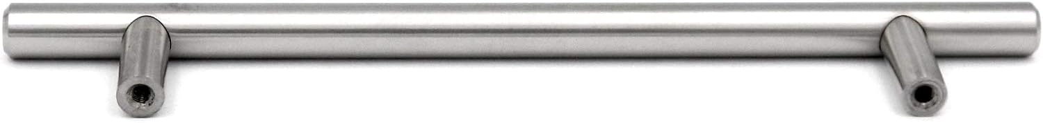 Hickory Hardware 1 Pack Solid Core Kitchen Cabinet Pulls, Luxury Cabinet Handles, Doors & Dresser Drawers, 6-5/16 Inch (160mm) Hole Center, Stainless Steel, Contemporary Bar Pulls Collection