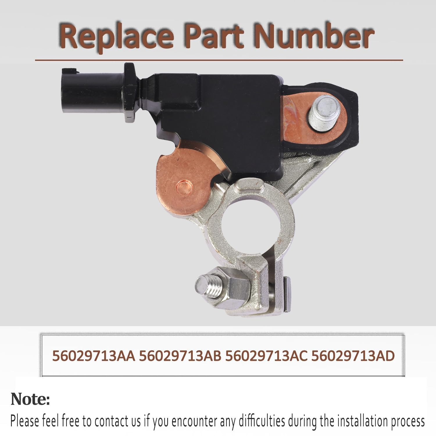 Battery Sensor 56029713AA 56029713AB 56029713AC 56029713AD Compatible with 2014-2018 Chrysler Pacific, Dodge Viper, Jeep Grand Cherokee 2014-2015 Dodge Durango