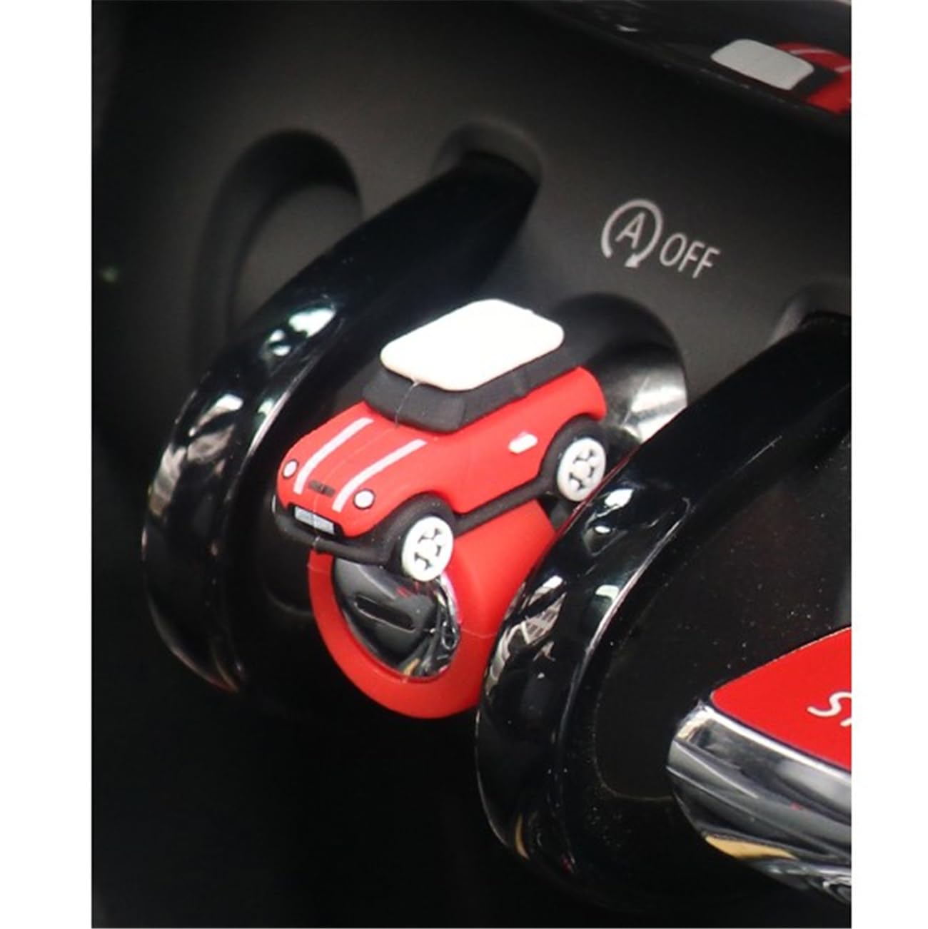 Coque en silicone pour bouton de démarrage et d'arrêt pour tableau de bord compatible avec Mini Cooper One S JCW PJ02 (rouge)