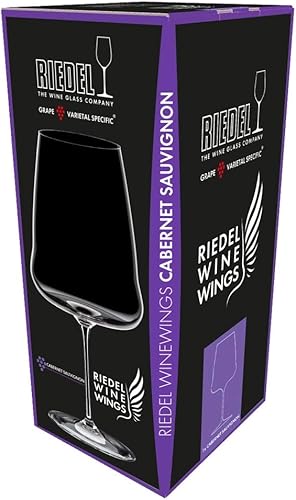 Miniatura 6 de Riedel Winewings CabernetMerlot - Copa de vino personalizada grabada gigante de 33 onzas, copa de vino tinto de cristal para Cabernet Sauvignon,