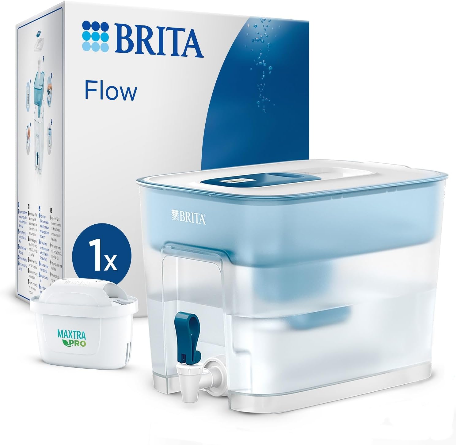 BRITA Flow 1x Maxtra Pro All-In-1 Filtreli Su Arıtma Sebili - 8,2 lt