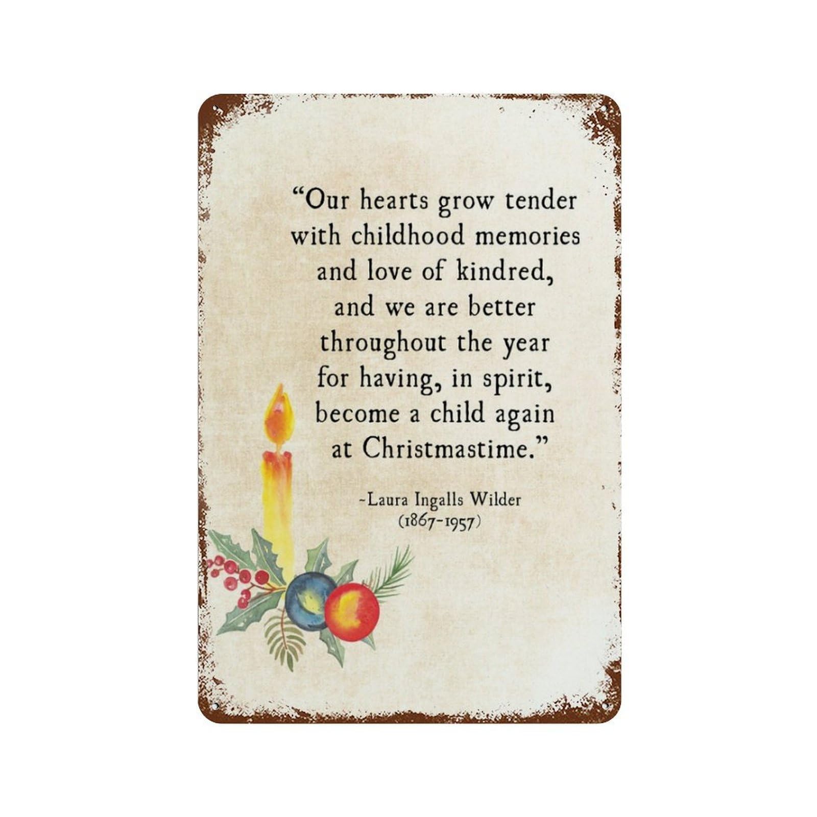 xiaoxiaoshen Wilder Our Hearts Grow Tender Wall Decor Art Metal Tin Poster Modern Home Decor Art Home Bar Shop Decorations Vintage Sign 30x20cm