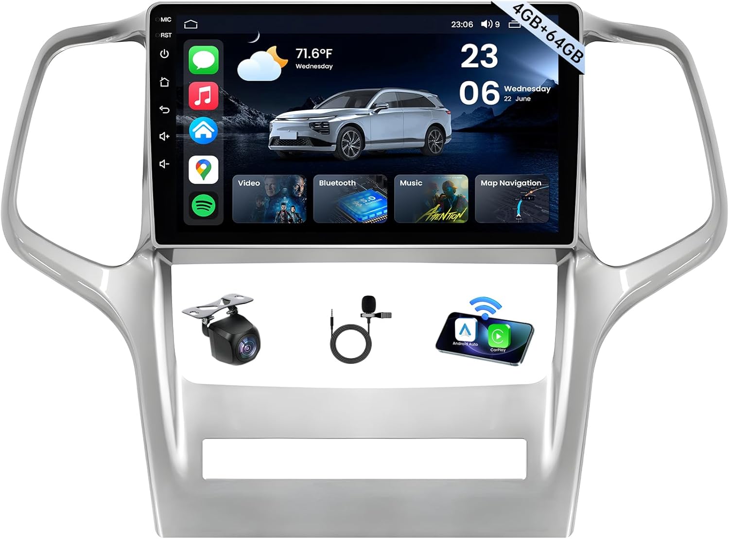 Kakamoden 9" Android 13 Car Radio for Jeep Grand Cherokee (2011–2013)