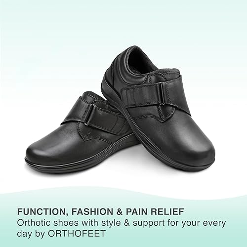 Miniatura 6 de Orthofeet Alivio probado del dolor de talón y pies. Anchos extendidos. Zapatos ortopédicos de cuero para mujer diabética de juanetes, Arcadia