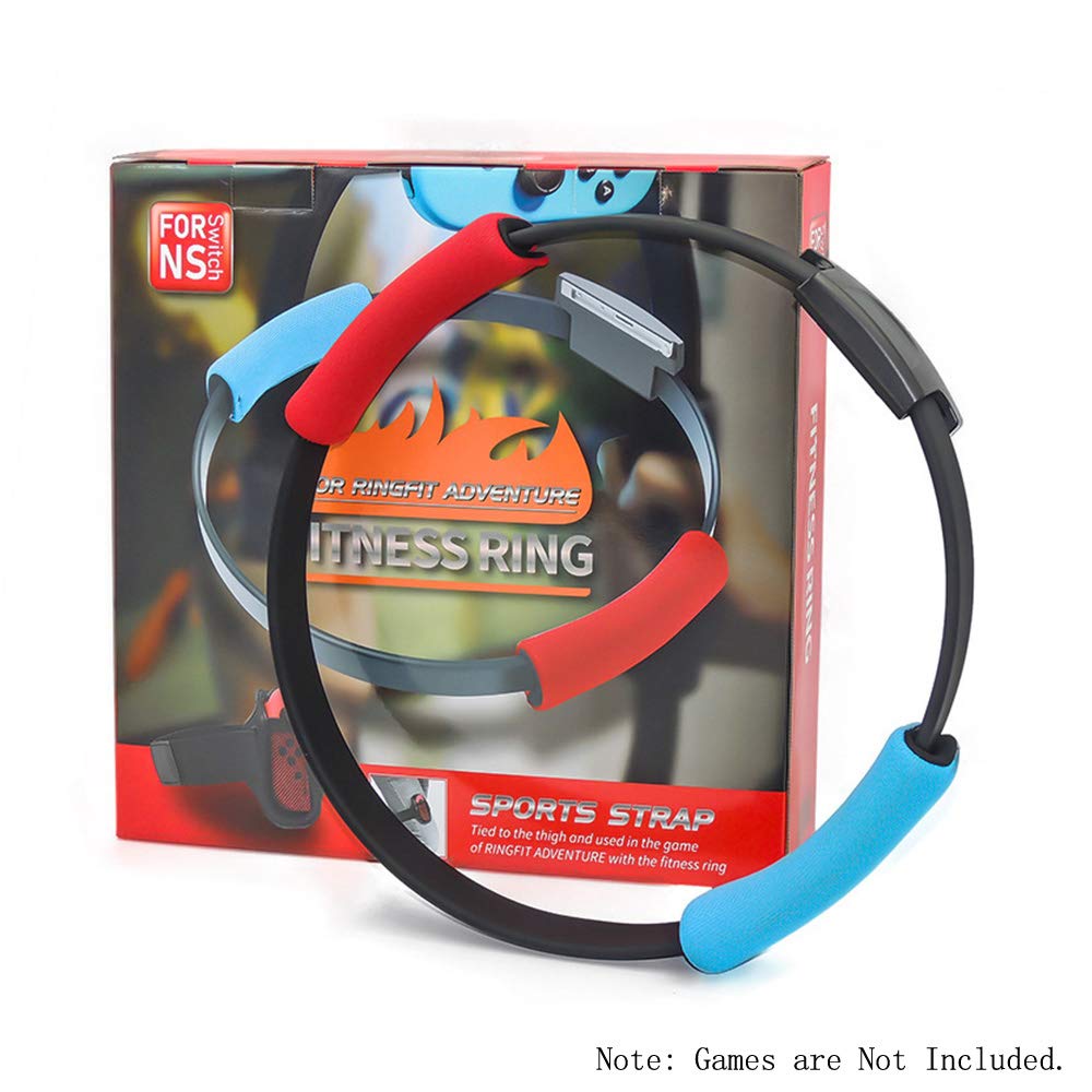 Homgee Compatible wi Switch Joy-con Ring Fit Adventure Game Adjustable Elastic Leg Strap Sport Band Ring-Con Grips Leg