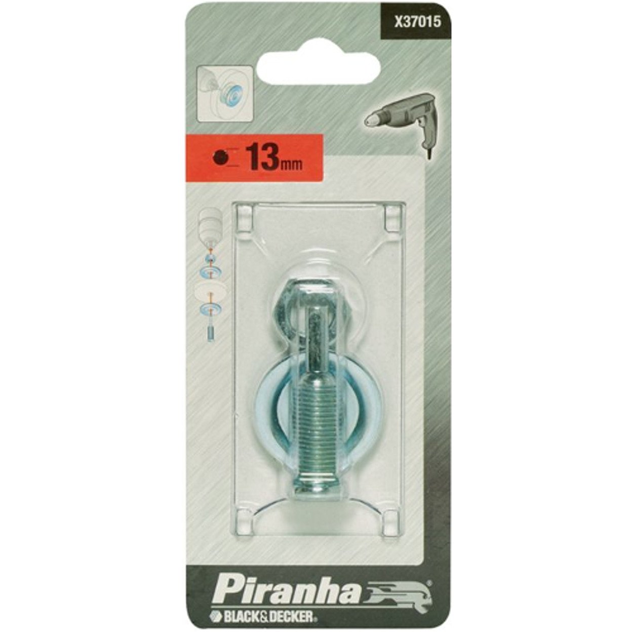 Piranha Bore Drill Arbour, 13 mm