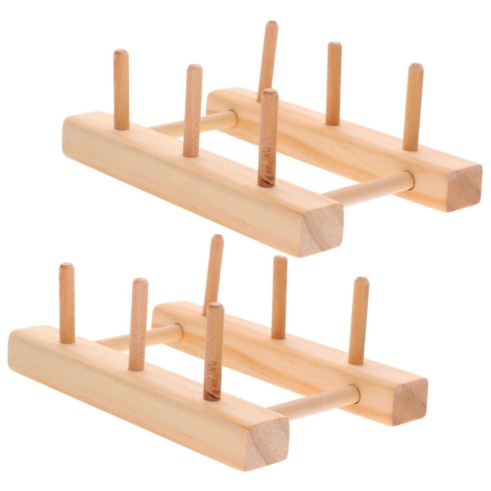 DOITOOL 2Pcs Wooden Thread Spool Holder Storage Stand for Sewing Thread Organization Design for DIY Spool Holder and Embroidery Floss Bobbins