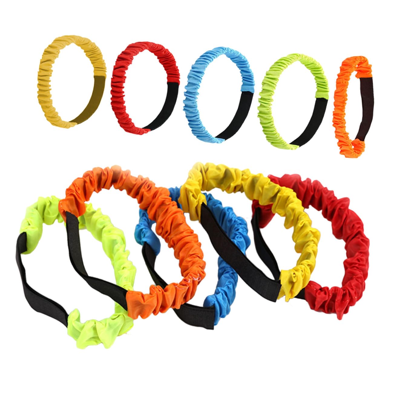 HANABASS Bandas Elásticas De para De Piernas De Coloridas Rojo Azul Verde Naranja para Eventos Deportivos Interacción Familiar Y Fiestas