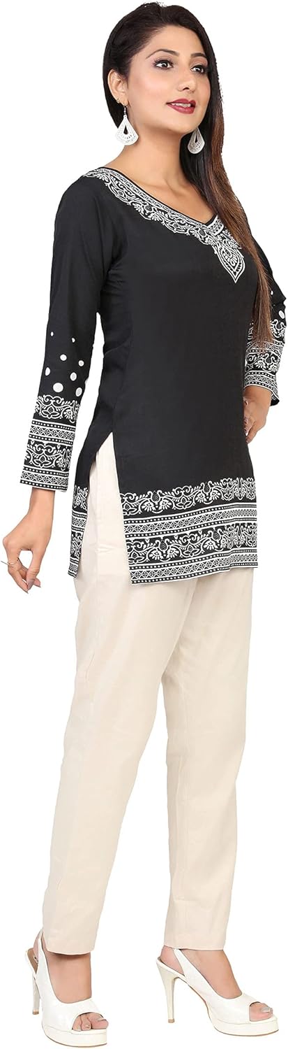 Maple Clothing Indian Tunic Tops Women's Short Kurti Kurta India Clothing Outfit - Image 5