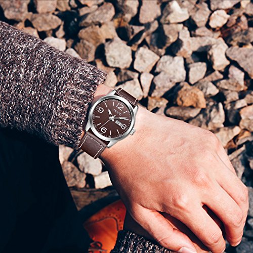 VAVC Men's Watch Black Leather - Image 6