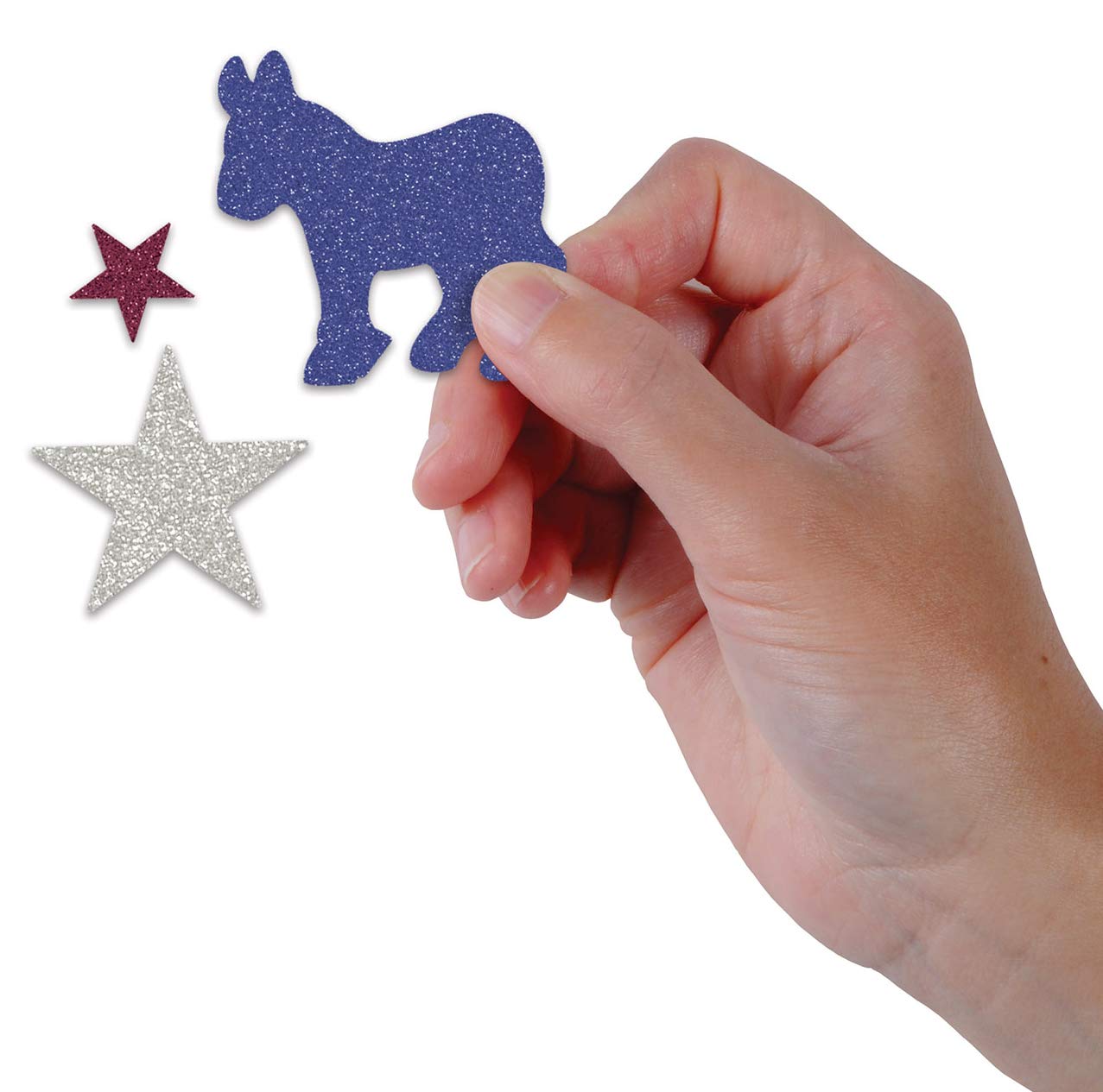 Beistle Democratic Deluxe Sparkle Confetti 1.5 Ounces Patriotic Voting Decorations Political Election Party Supplies Independence Day 4th Of July Tableware, Red/Silver/Blue
