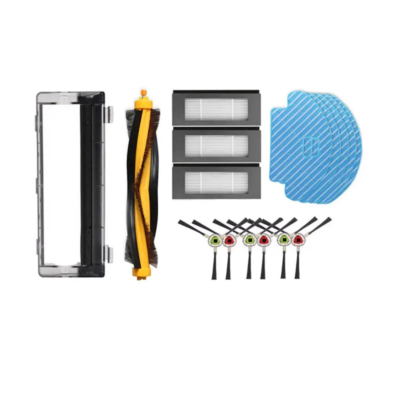 Cubierta de Cepillo de Rodillo Cepillo Lateral Filtro Hepa paño de mopa Compatible con Combo R1118 Piezas de aspiradora robótica Accesorios(1pcs Brush Cover)