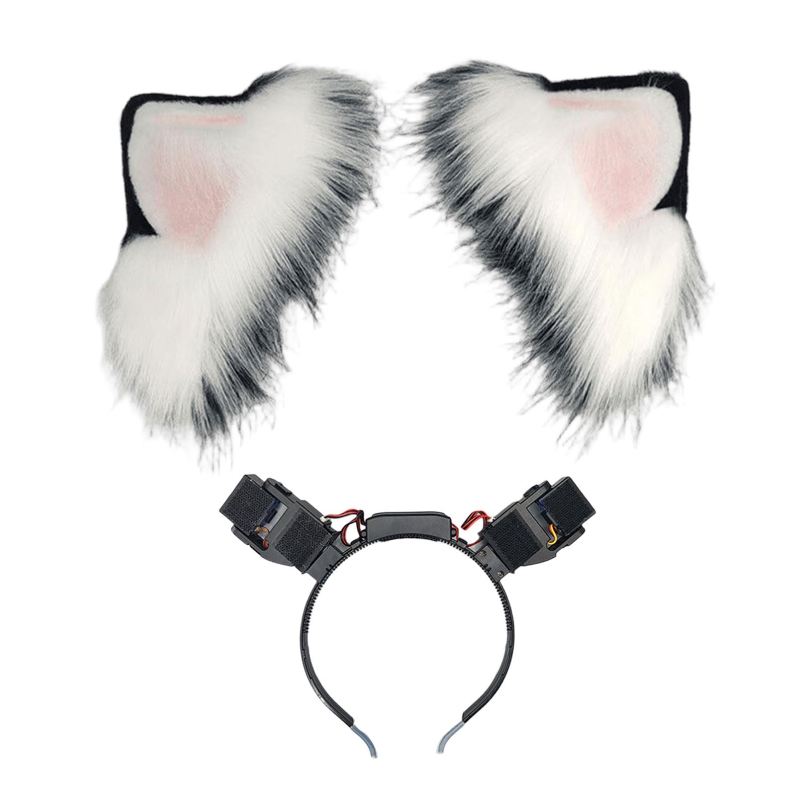 Diadema de orejas de animal para cosplay con tecnología invertida y espaciado para orejas de gato animadas teatrales