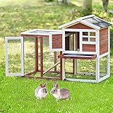 Merax Rabbit Hutch Indoor and Outdoor Bunny Cage 2 Story Pet House Chicken Coop Poultry Cage with...
