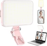 ALTSON 60-LED Rechargeable Selfie Light with Clip, Tripod Adapter, CRI 97+ - 9 Modes for iPhone, Webcam, Zoom, Vlogs & Makeup