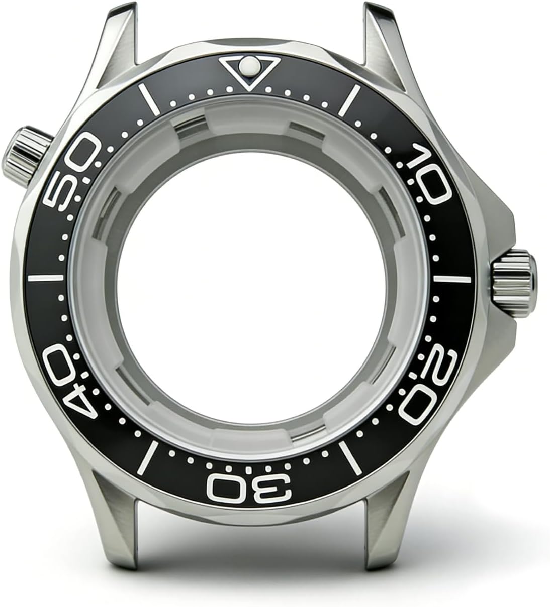 41mm Stainless Steel Watch Case Shell for NH38/NH35/NH36/NH34/4R35/6R35/4R36/6R36/ETA2824/ETA2836/8215/2813 Mechanical Movement(Black)