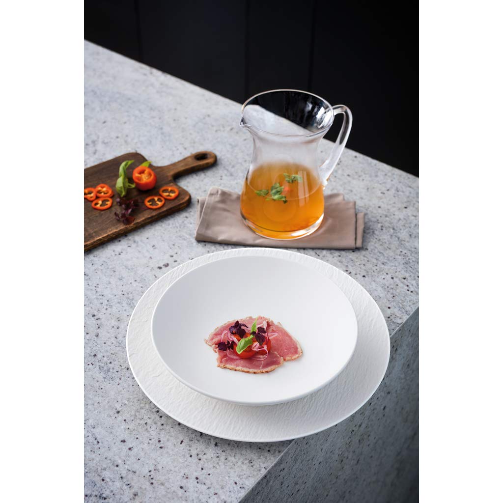 Villeroy & Boch Manufacture Rock Blanc Suppenteller 1,1l 6er Set weiß Porzellan