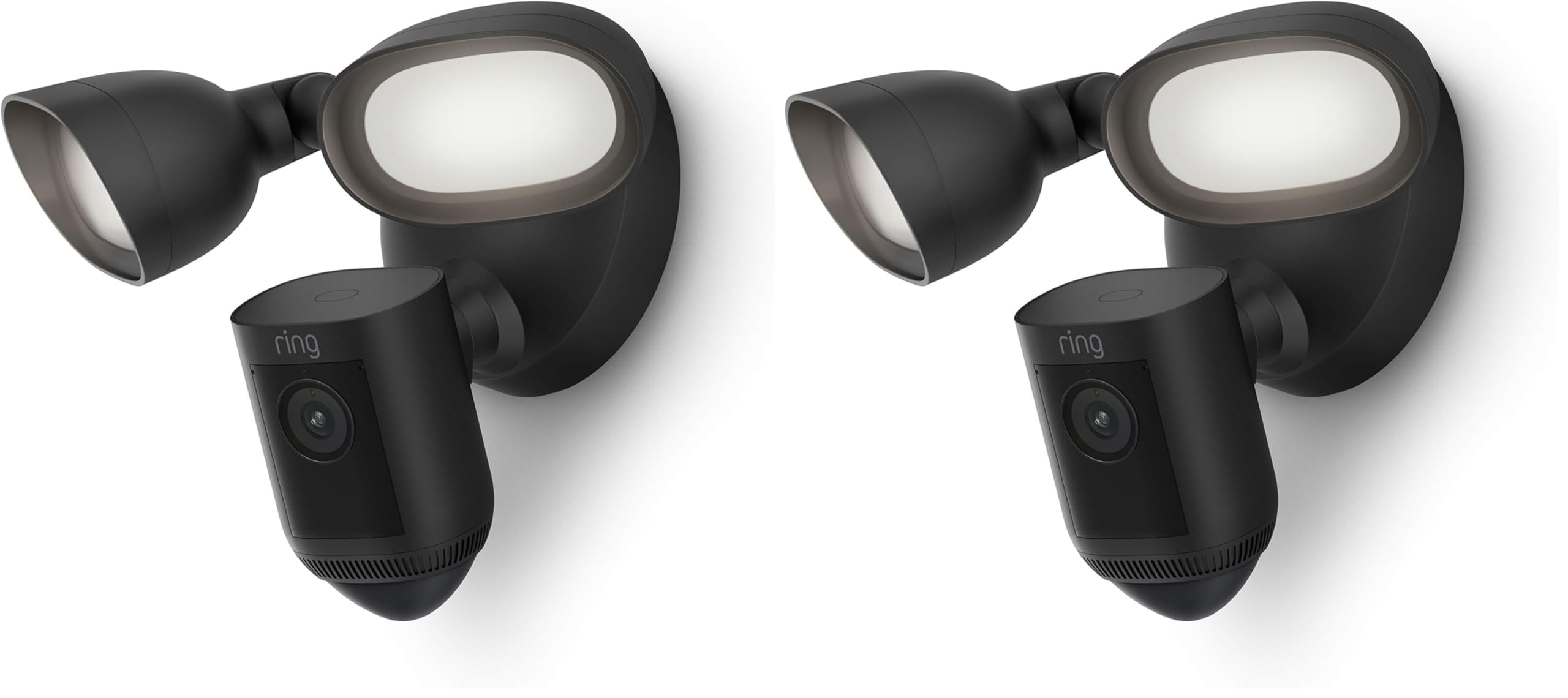 Ring Floodlight Cam Wired Pro with Bird’s Eye View and 3D Motion Detection, Black