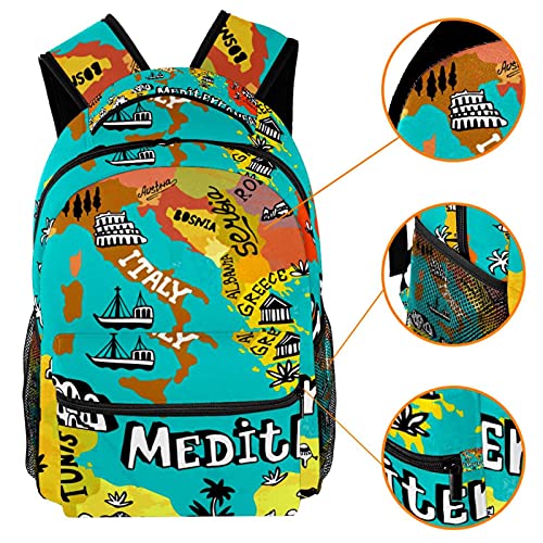 Sac à dos voyage Méditerranée enfants imperméable et ergonomique